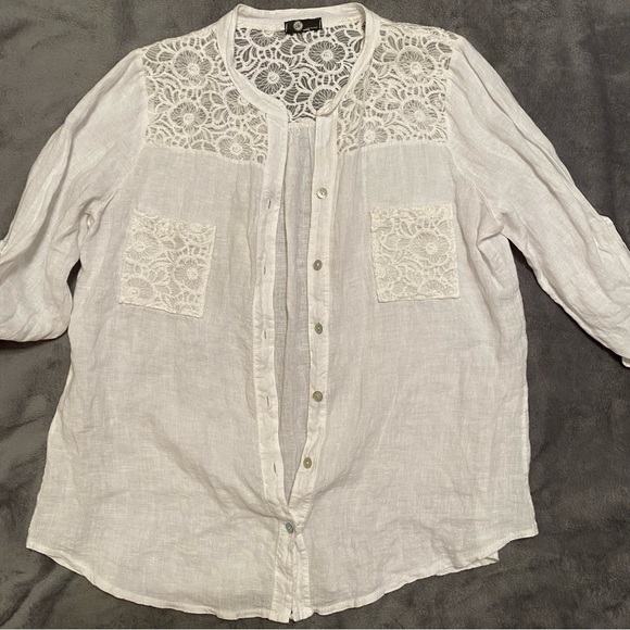 - M Made in Italy white long sleeves blouse size S - Picture 5 of 7